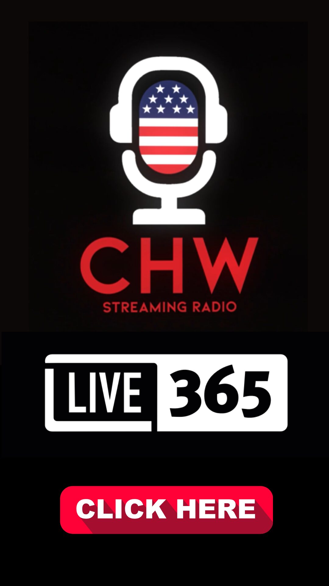 CHW Radio Live 365 Landing Page